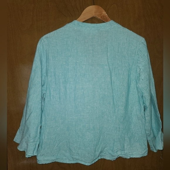 NORDIC Traders linen blouse sz med - Picture 2 of 6